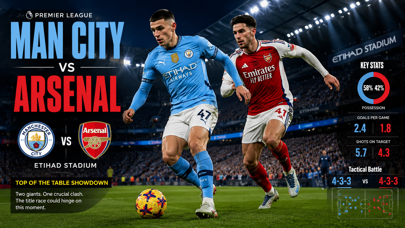 Prediksi Manchester City vs Arsenal Liga Inggris