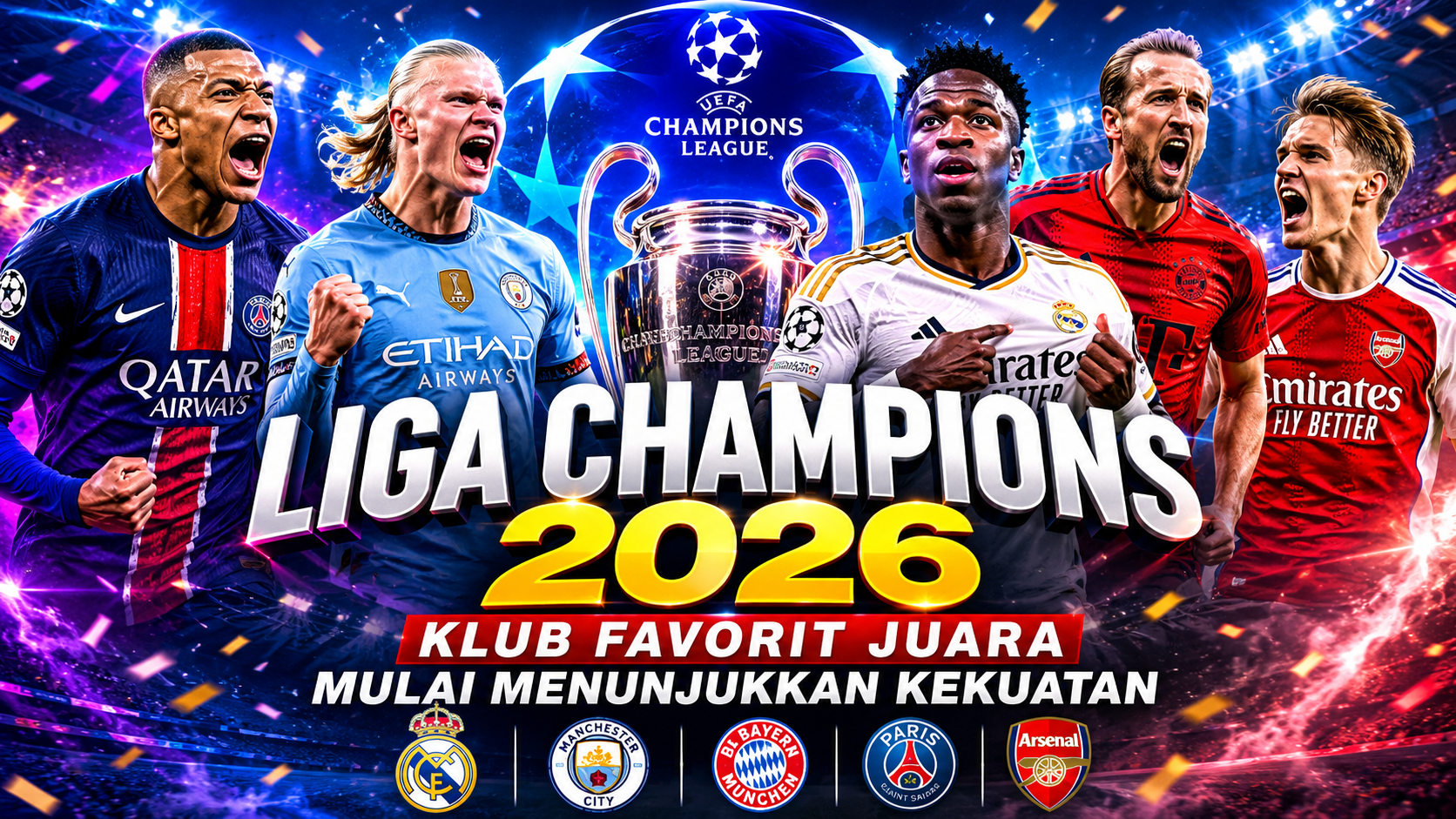 Liga Champions 2026 klub favorit juara Real Madrid Manchester City Bayern Munchen Arsenal