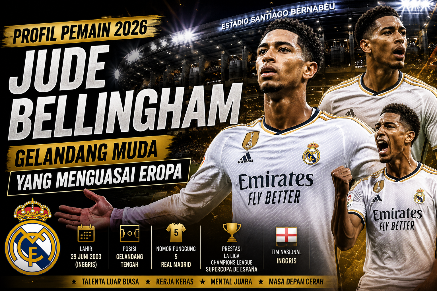 Profil Pemain Jude Bellingham 2026 Gelandang Muda yang Menguasai Eropa