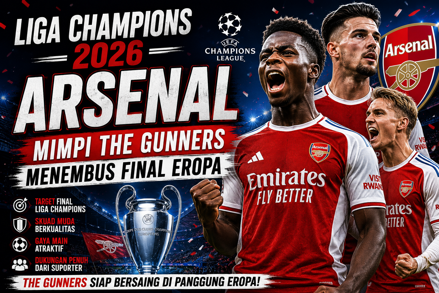 Liga Champions 2026 Arsenal Mimpi The Gunners Menembus Final Eropa
