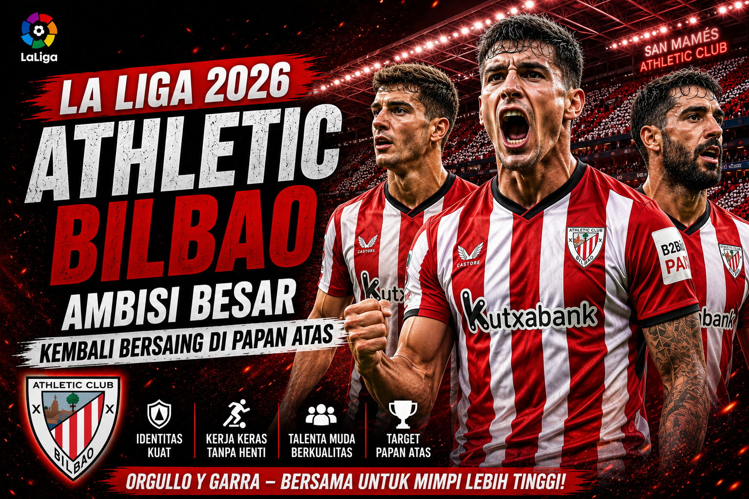 La Liga 2026 Athletic Bilbao berambisi kembali bersaing di papan atas Liga Spanyol