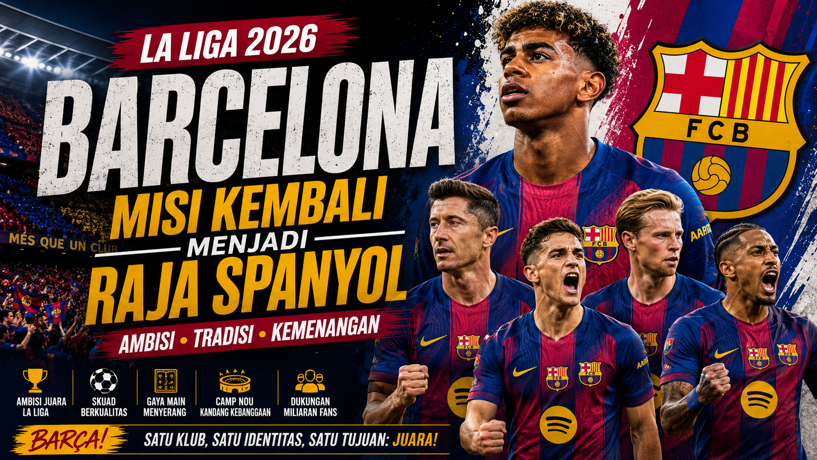 La Liga 2026 Barcelona berambisi kembali menjadi raja Liga Spanyol