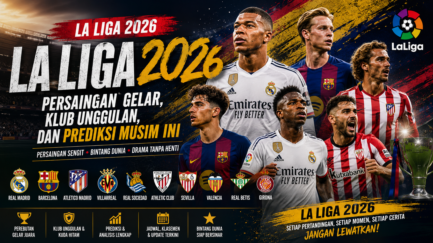 La Liga 2026 Real Madrid berupaya mempertahankan dominasi di Liga Spanyol