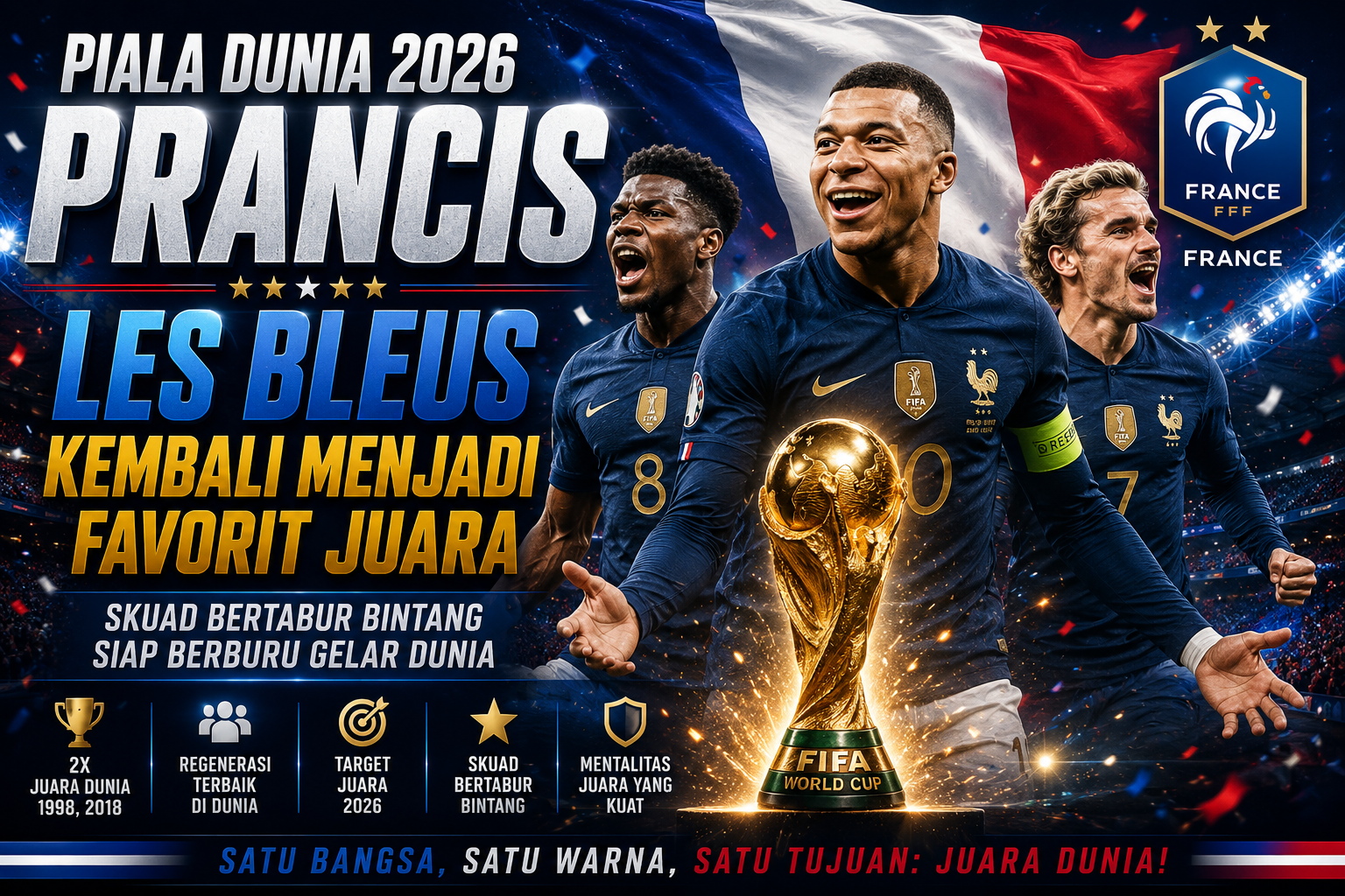 Piala Dunia 2026 Prancis Les Bleus Kembali Menjadi Favorit Juara