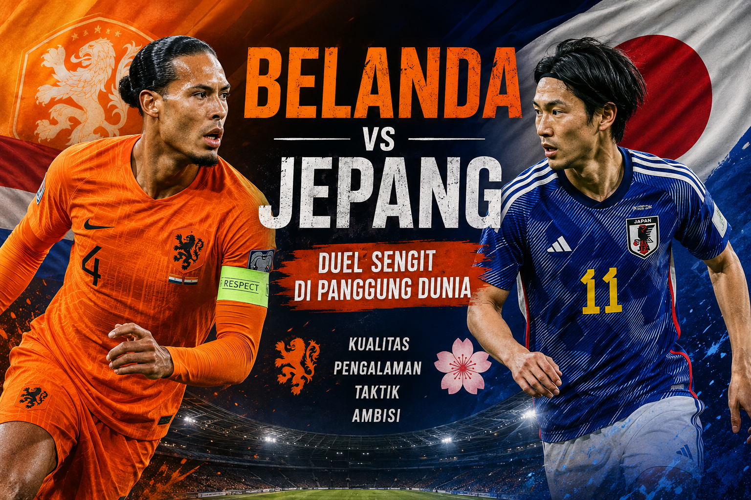 Belanda vs Jepang di Panggung Dunia