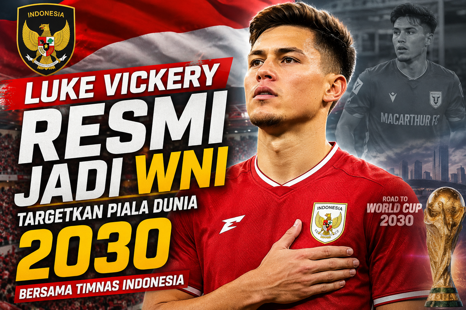 Luke Vickery resmi jadi WNI dan menargetkan Piala Dunia 2030 bersama Timnas Indonesia