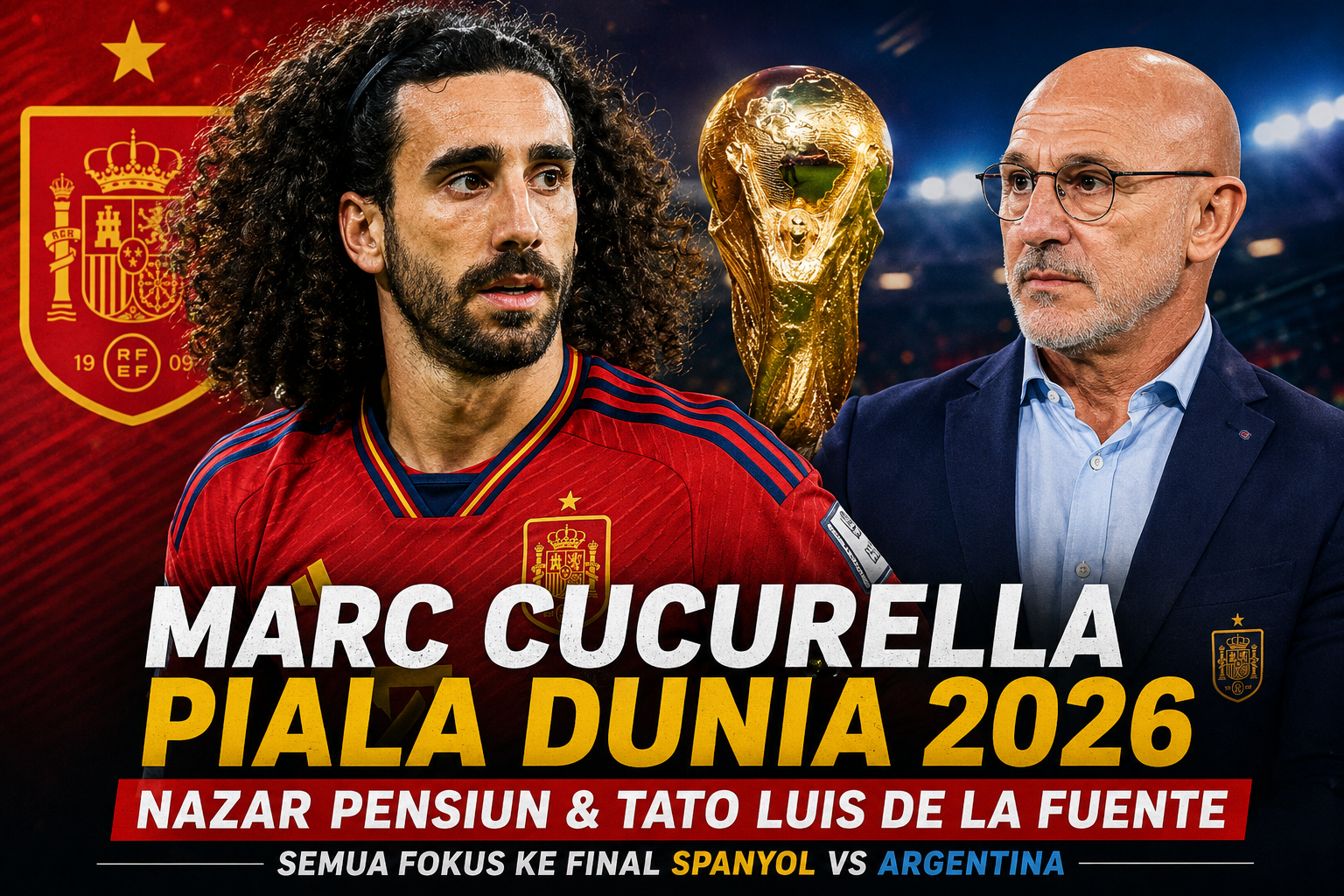 Marc Cucurella Piala Dunia 2026 bersama Timnas Spanyol menjelang final melawan Argentina