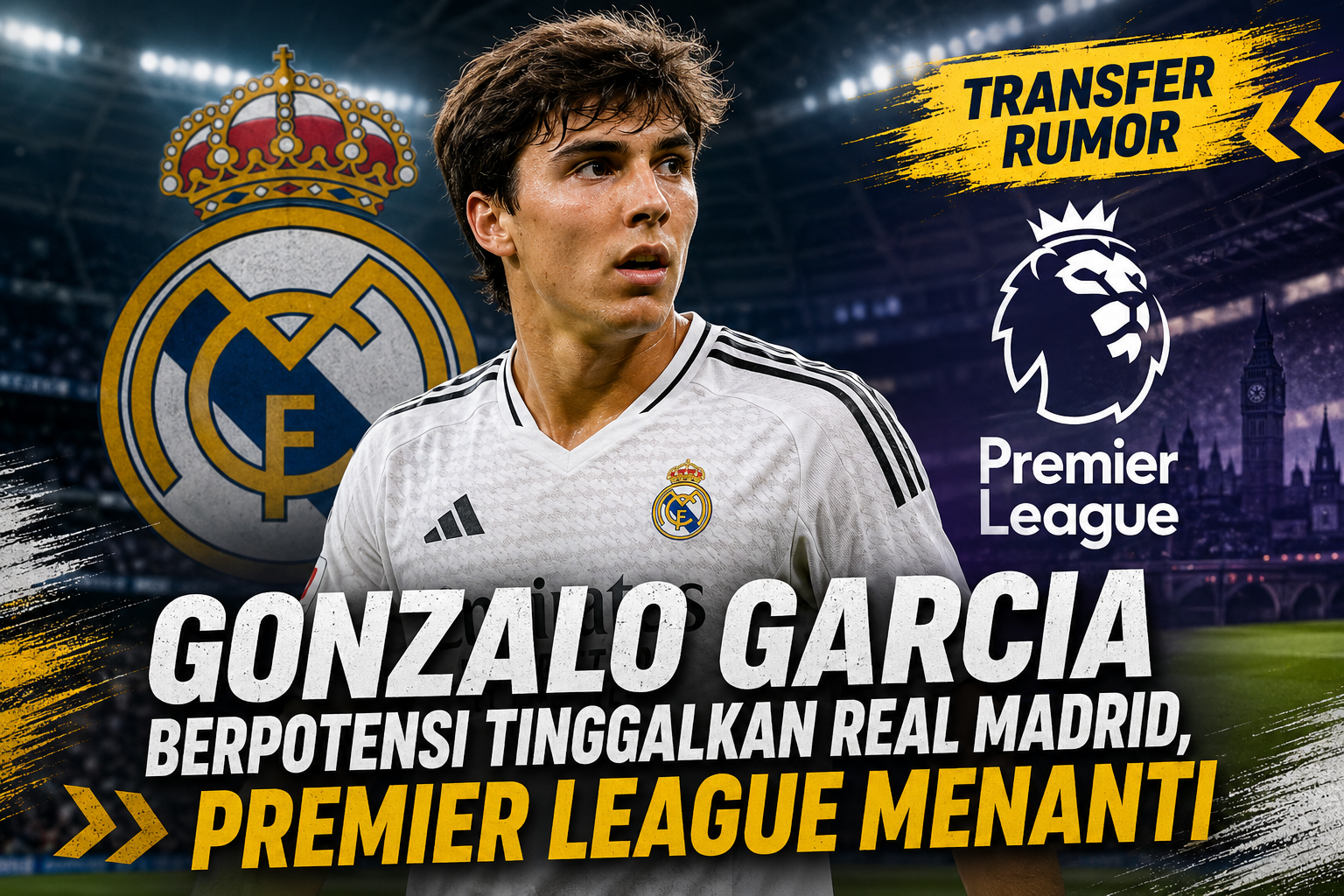 Gonzalo Garcia Real Madrid berpotensi hijrah ke Premier League